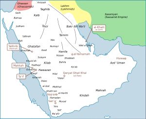 600년경 아라비아 지도