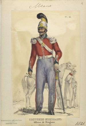 1826년 멕시코 용기병 장교
