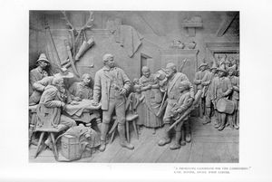 카를 빈더(Karl Binder)의 "총기병 유망주"(스위스 목각가)