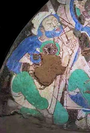 미륵을 숭배하는 중앙아시아 외국인, 188굴