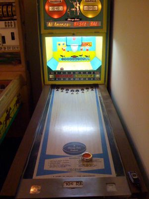 시카고 코인(Chicago Coin)이 제작한 EM 게임 올 아메리칸 바스켓볼(All American Basket Ball, 1969)