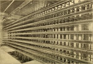 20세기 초 대도시 교환국에 새로 설치된 MDF, 점퍼 미설치