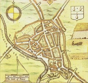 우스터, 1610년 지도