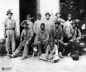 1882년 부에노스 아이레스주 바라데로의 에스탄시아의 노동자