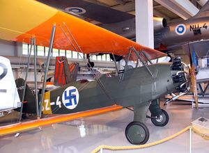 중앙 핀란드 항공 박물관에 전시된 독일제 복엽기 슈티글리츠
