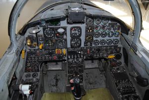 노르웨이 공군 F-5A의 조종석