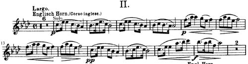 작품의 2악장 오프닝 잉글리시 호른 테마