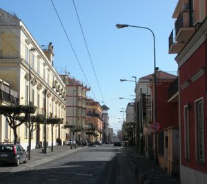 중심부의 골든 마일 거리 풍경