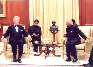 클린턴 대통령과 인도 대통령 K. R. 나라야난