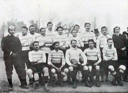 1899년 런던 아일랜드와 경기를 치른 팀