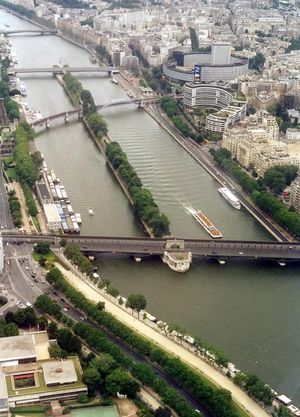 Île aux Cygnes에서 바라본 에펠탑 꼭대기