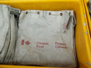 캐나다 우체국 캔버스 가방