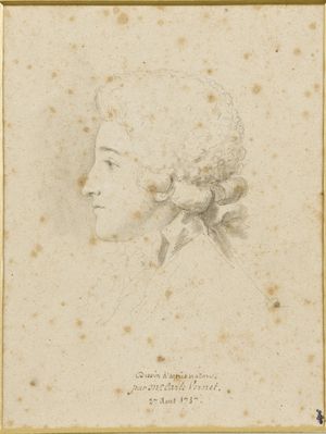 카를 베르네가 그린 13세의 루이 필리프 도를레앙의 프로필 (1787년 8월 27일)