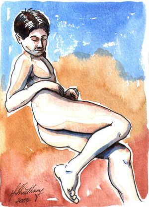 남성 자위 행위 묘사