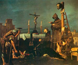 돈 알바로 데 루나의 비극적인 최후. 호세 마리아 로드리게스 데 로사다 (1826–1896)의 그림