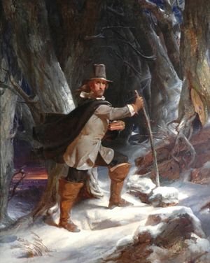 로저 윌리엄스의 추방 (1850년경) by 피터 F. 로더멜