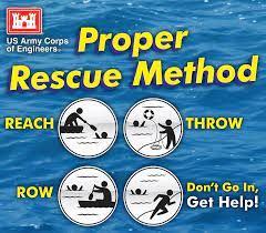 익사자를 구조하려는 구조자에게 제공되는 조언