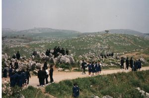 수학여행 중인 중학생