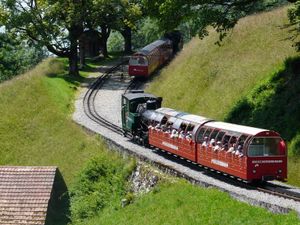 겔트리트에서 마주친 두 증기기관차