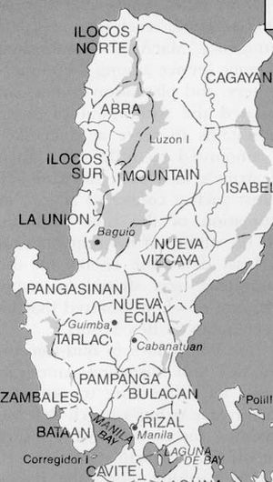 현재 아우로라 북부 지역이 누에바 비스카야의 일부로 표시된 옛 지도.