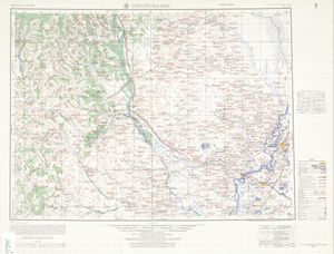 齊齊哈爾}})로 표기된 지도 (AMS, 1955)