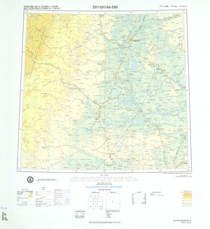 치치하얼시(Qiqihar, 齐齐哈尔)와 주변 지역 지도(1975년 세계 지도에서)