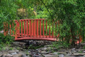 미야자키 일본 정원, 레드 윙 공원의 일본식 문 브리지