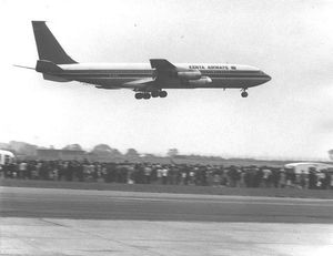 1977년 나이로비 에어쇼에서 케냐 항공 보잉 707