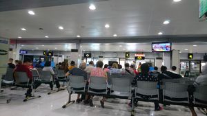 터미널 4 출발 전 대기 구역