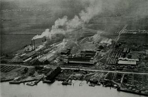 1910년에 설립된 피츠버그의 콜롬비아 철강 공장