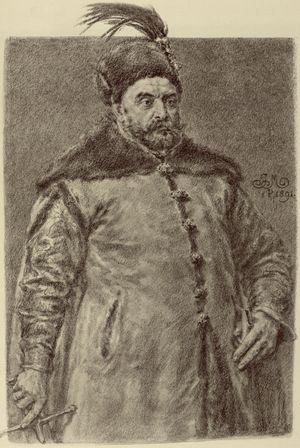 스테판 바토리의 스케치. 얀 마테이코 작.