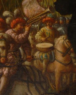 15세기에는 팀파니가 트럼펫과 함께 기병대의 의례용 악기로 사용되었다.