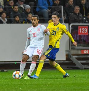 2019년 스웨덴과의 경기에서 공을 잡고 있는 티아고