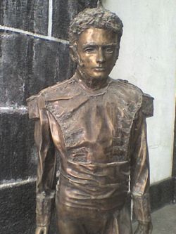 베라크루스 주 페로테의 산 카를로스 요새에 있는 과달루페 빅토리아 장군의 청동상