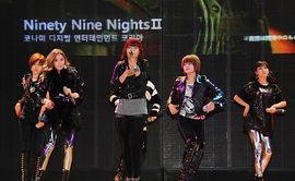 2009년 10월 〈거짓말〉 공연 중인 티아라