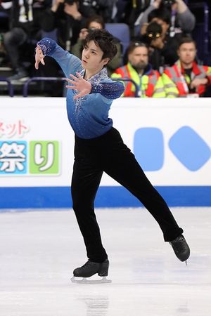 2017년 세계 선수권 쇼트 프로그램 연기하는 우노 쇼마