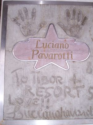 루치아노 파바로티의 손자국. 미국 뉴저지주 애틀랜틱 시티 보드워크 2006