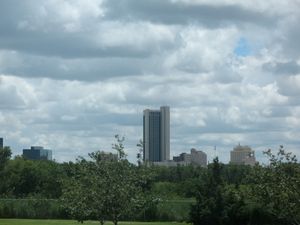 퍼스트뱅크 사우스웨스트 타워는 도시에서 가장 높은 건물이며, 아마릴로 도심의 스카이라인을 지배한다.