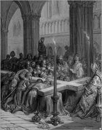 예수가 못 박힌 십자가를 발견한 십자군(귀스타브 도레의 그림, 1832-1883)