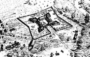 1754년의 포트 르뵈프(Fort Le Boeuf).