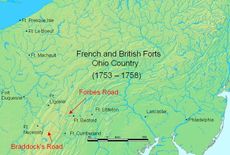 1753년부터 1758년까지 오하이오 컨트리에 위치한 영국과 프랑스 요새