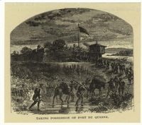 영국군이 뒤케인 요새에 진입