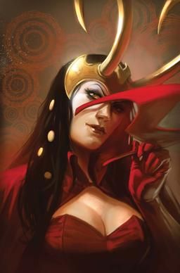 스칼렛 위치(Scarlet Witch)로 변장한 로키