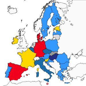 유럽 연합 정상회의 현재 구성원의 유럽 정당 소속