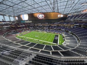 2023 CFP 내셔널 챔피언십 게임을 위해 세팅된 소파이 스타디움