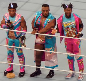 더 뉴 데이의 일원으로 활동하며 RAW 태그팀 챔피언에 등극한 모습 (2016년 4월)