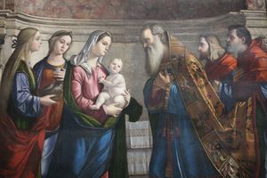 성전에서의 예수 봉헌(1510) 세부 묘사