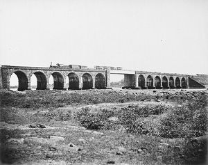 1855년 타네 인근의 철도 고가교