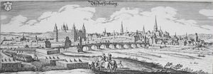 1675년에 출판된 마테우스 메리안의 동판화에 그려진 아샤펜부르크