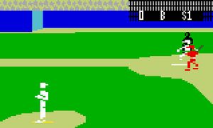 Intellivision World Series Baseball(1983)의 게임 플레이 스크린샷
